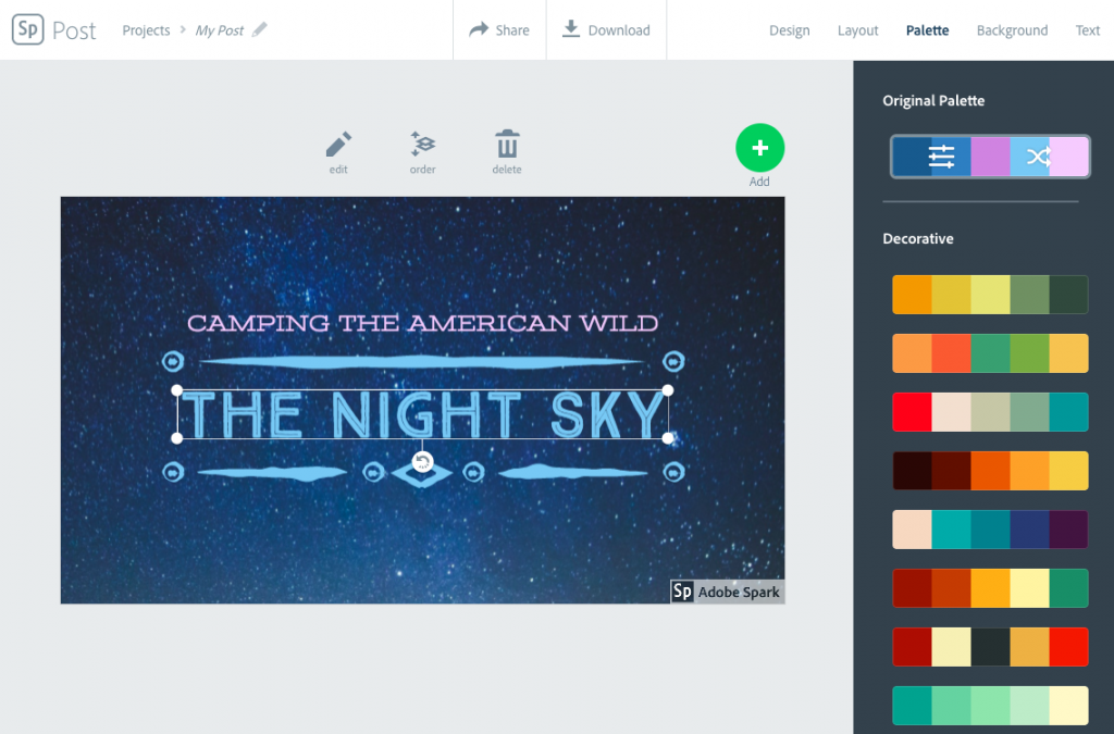 Adobe Spark Screenshot